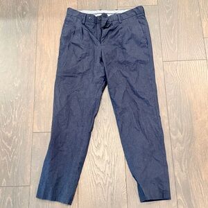 Doppelgänger Italian Cotton Pants, Dark Blue, Size 46